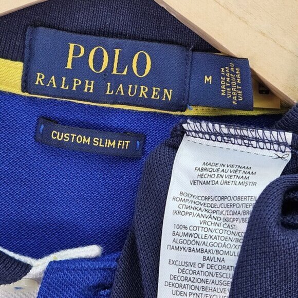 Polo Ralph Lauren Custom Slim Fit Big Pony Mesh Polo Shirt RLYC Yachtsman Mens M - Picture 7 of 10